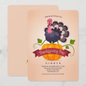 Thanksgiving Dag Turkije Uitnodiging (Voorkant / Achterkant)