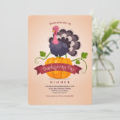 Thanksgiving Dag Turkije Uitnodiging (Staand voorkant)