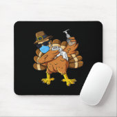 Thanksgiving Dag van de Dabbing Turkey Pilgrim Boy Muismat (Met muis)