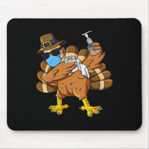 Thanksgiving Dag van de Dabbing Turkey Pilgrim Boy Muismat
