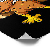 Thanksgiving Dag van de Dabbing Turkey Pilgrim Boy Poster (Hoek)