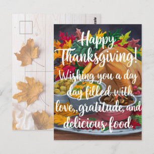 Thanksgiving dag van liefde en dankbaarheid briefkaart