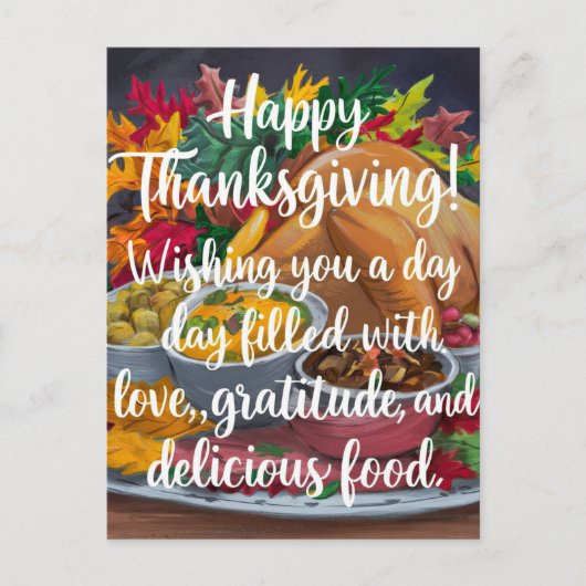 Thanksgiving dag van liefde en dankbaarheid briefkaart (Voorkant)