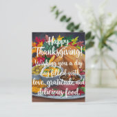 Thanksgiving dag van liefde en dankbaarheid feestdagenkaart (Staand voorkant)