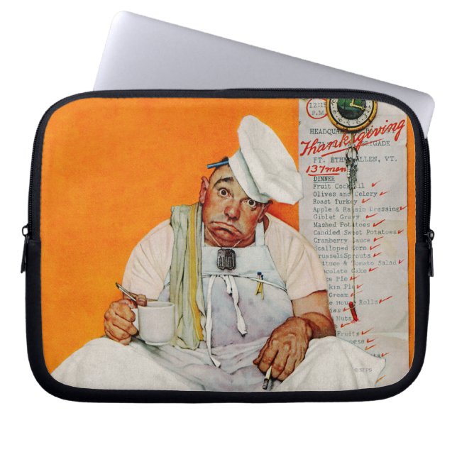 Thanksgiving dag vervagen laptop sleeve (Voorkant)