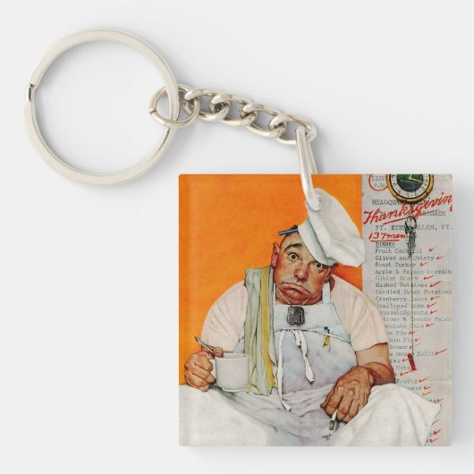 Thanksgiving dag vervagen sleutelhanger (Voorkant)