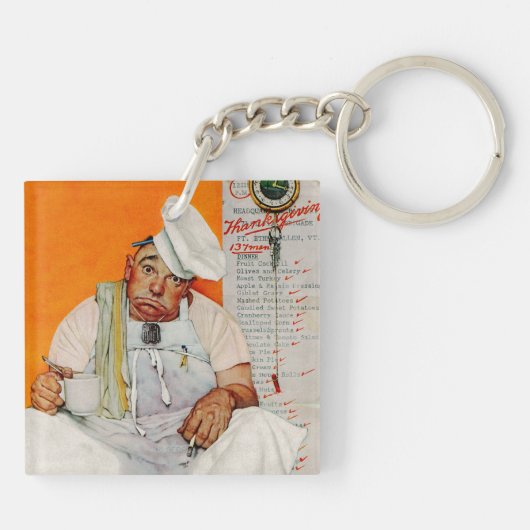 Thanksgiving dag vervagen sleutelhanger (Achterkant)