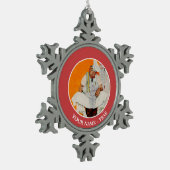 Thanksgiving dag vervagen tin sneeuwvlok ornament (Links)