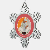 Thanksgiving dag vervagen tin sneeuwvlok ornament (Rechts)