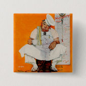 Thanksgiving dag vervagen vierkante button 5,1 cm (Voorkant)