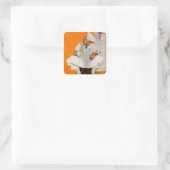 Thanksgiving dag vervagen vierkante sticker (Tas)