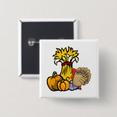 Thanksgiving Dag Vierkante Button 5,1 Cm (Voorkant /achterkant)