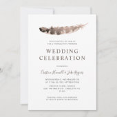 Thanksgiving Dag Weekend Trouwen Turkije's Feather Kaart (Voorkant)