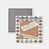 Thanksgiving dag wensen magneet (Voorkant / Achterkant)