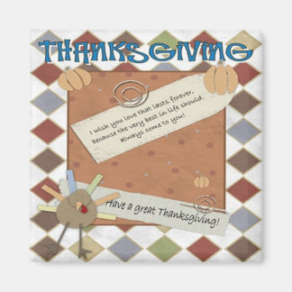Thanksgiving dag wensen magneet