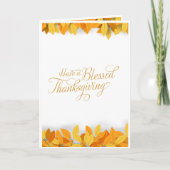 Thanksgiving Dag Wenskaart Kaart (Voorkant)