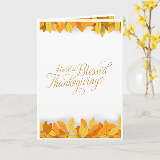 Thanksgiving Dag Wenskaart Kaart (Gele Bloem)