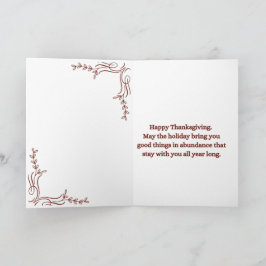 Thanksgiving Dag Wenskaart Kaart
