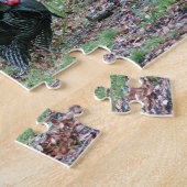 Thanksgiving Dag Wilde Kalkoenen in een open veld Legpuzzel (Zijkant)