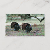 Thanksgiving Dag Wilde Kalkoenen in een open veld Visitekaartje (Achterkant)