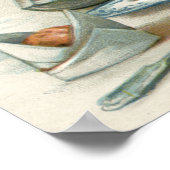 Thanksgiving DagEen gekleed Turkije voor het eten Poster (Hoek)