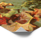 Thanksgiving DagGestorven bladeren en kalkoenen Poster (Hoek)