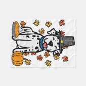 Thanksgiving Dalmatische Schattigee Herfst Herfst Fleece Deken (Voorkant (Horizontaal))