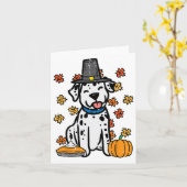 Thanksgiving Dalmatische Schattigee Herfst Herfst Kaart (Gele Bloem)
