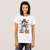 Thanksgiving Dalmatische Schattigee Herfst Herfst  T-shirt (Voorkant volledig)