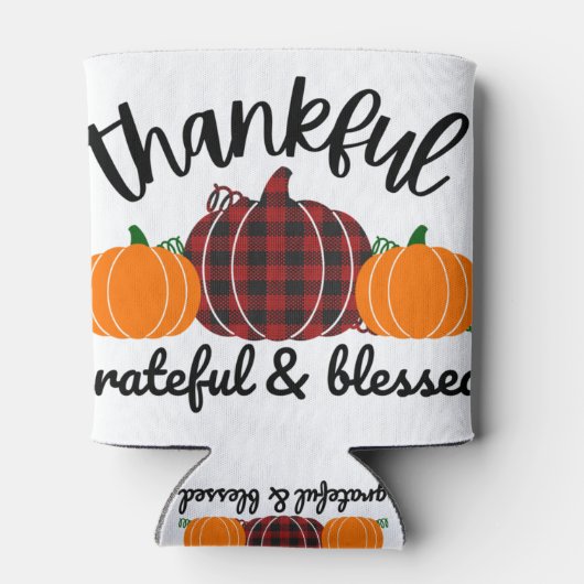 Thanksgiving dankbaar blikjeskoeler (Achterkant)