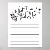 Thanksgiving Dankbaar Dankbaarheid Activiteit Post Poster (Voorkant)