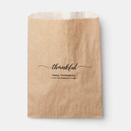 Thanksgiving | Dankbaar Elegant Script Bedankzakje