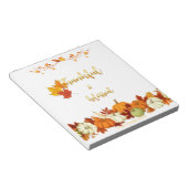 Thanksgiving dankbaar en versleten gulden Script Notitieblok (Schuin)