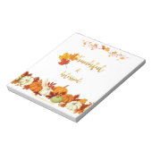 Thanksgiving dankbaar en versleten gulden Script Notitieblok (Linkerzijde)