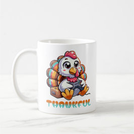 Thanksgiving Dankbaar Gamer Animal Turkije Koffiemok