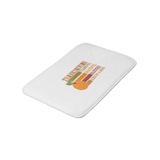 Thanksgiving dankbaar Grateful Blessed Badmat (Gekanteld)