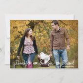 Thanksgiving dankbaar Grateful Blessed Flannel Kaart (Voorkant)