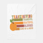 Thanksgiving dankbaar Grateful Blessed Fleece Deken (Voorkant)