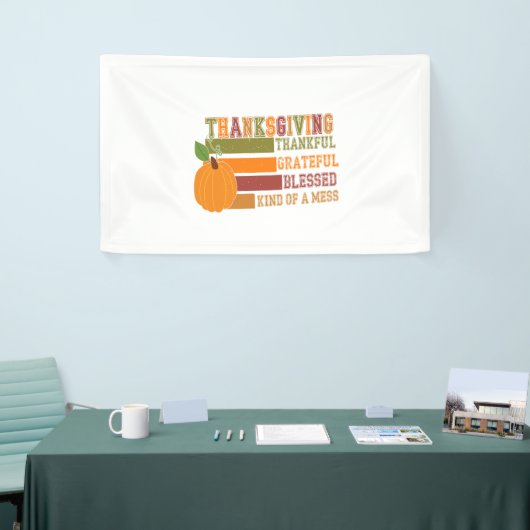 Thanksgiving dankbaar Grateful Blessed Spandoek (Beurs)