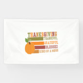 Thanksgiving dankbaar Grateful Blessed Spandoek (Horizontaal)