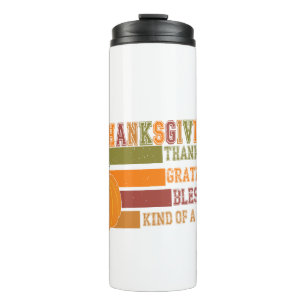 Thanksgiving dankbaar Grateful Blessed Thermosbeker