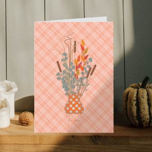 Thanksgiving Dankbaar Herfst Arrangement Gevouwen  Feestdagen Kaart