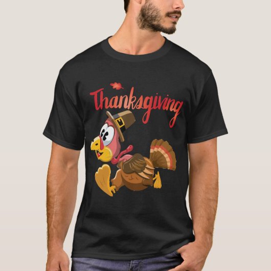 Thanksgiving dankbaar, herfst, pompoen, kalkoen, t-shirt (Voorkant)