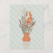 Thanksgiving "Dankbaar" Herfstblad Arrangement Feestdagenkaart (Voorkant)