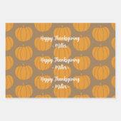 Thanksgiving Dankbaar Plaids Aangepaste Naam Inpakpapier Vel (Voorkant)