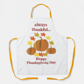 Thanksgiving Dankbaar Pompoen Herfst Thanksgiving Schort (Voorkant)