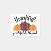 Thanksgiving dankbaar post-it® notes (Voorkant)