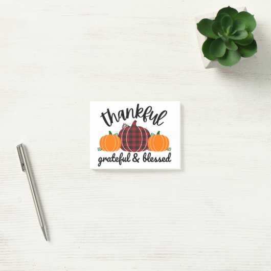 Thanksgiving dankbaar post-it® notes (Kantoor)