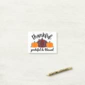 Thanksgiving dankbaar post-it® notes (Op bureau)