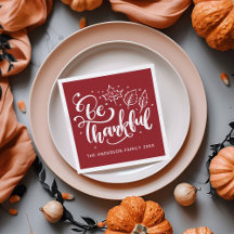 Thanksgiving Dankbaar Script Oogst Burgundy